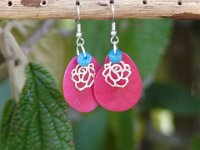 56.Bo crochet tagua fushia et rose fili.12€