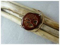 36.bracelet liège 2 tours arbre de vie.30€