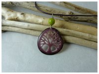 21.pendentif arbre de vie en graine de tagua personnalisé.