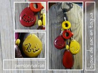 25.bijoux de sac personnalisé avec deux découpes de prénoms